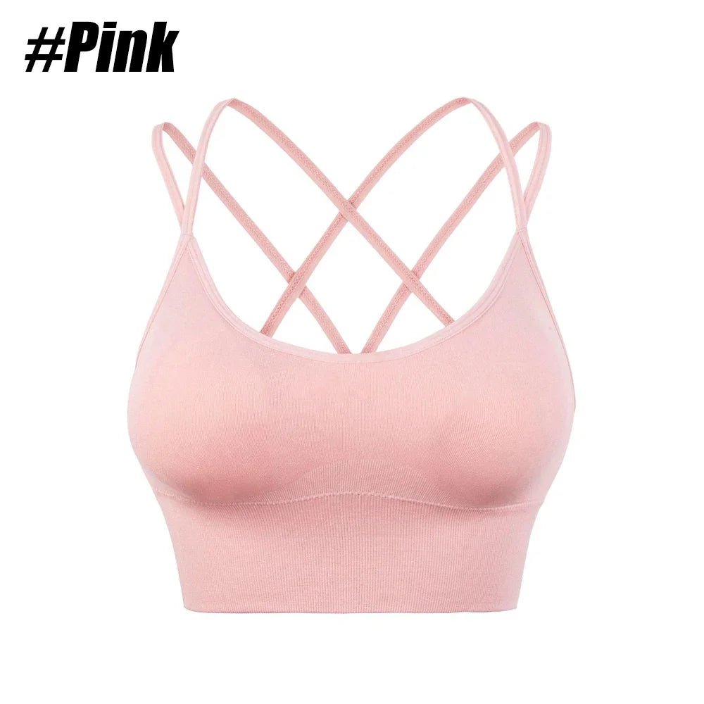 Sports Bras Women Push Up Solid Sports Bra Jogging Gym Wear Fitness - Direct On Sale