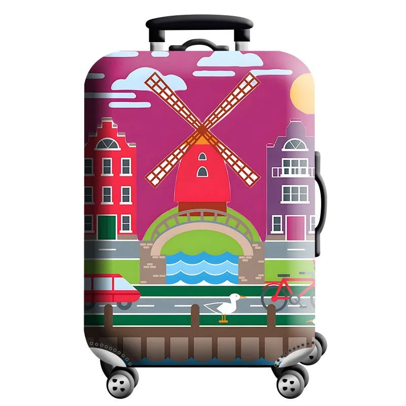 Stretch Luggage Cover – Travel Suitcase Protector with Zipper & Buckle | 26 Pattern Designs | S–XL Sizes - Direct On Sale