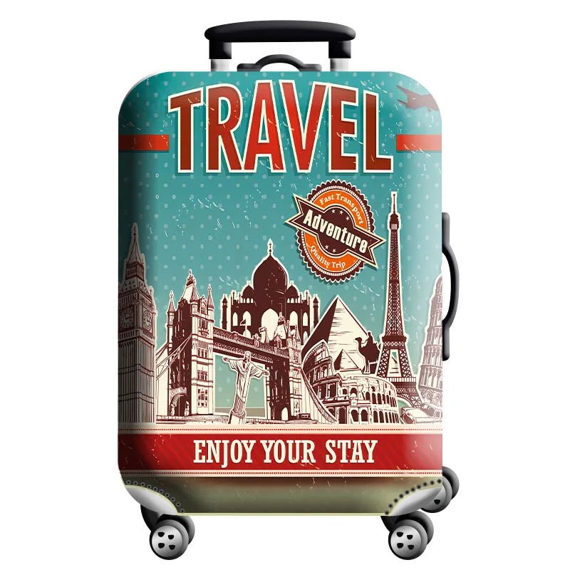 Stretch Luggage Cover – Travel Suitcase Protector with Zipper & Buckle | 26 Pattern Designs | S–XL Sizes - Direct On Sale