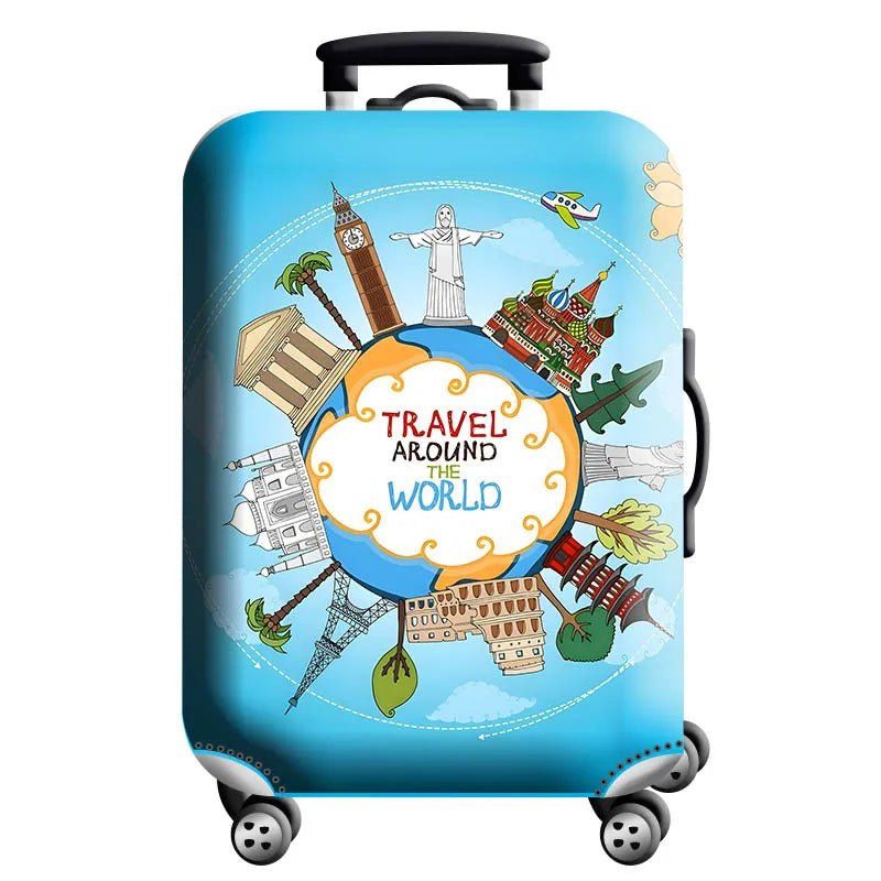 Stretch Luggage Cover – Travel Suitcase Protector with Zipper & Buckle | 26 Pattern Designs | S–XL Sizes - Direct On Sale