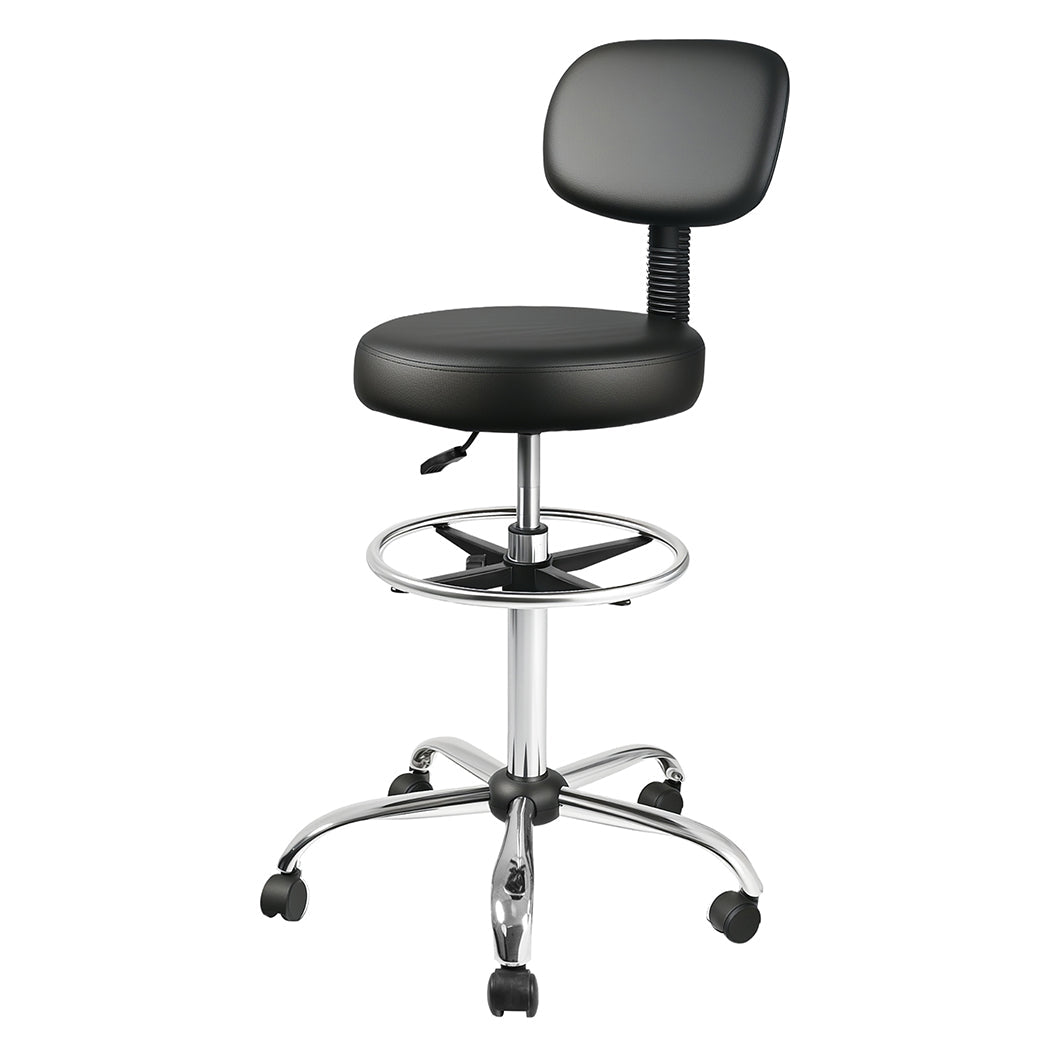 Swivel Office Chair Ergonomic Stool Height Adjustable Footrest Backrest - Direct On Sale