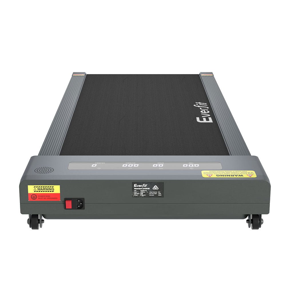Treadmill Electric Walking Pad Home Office Gym Fitness Remote Control 400mm Grey - Direct On Sale