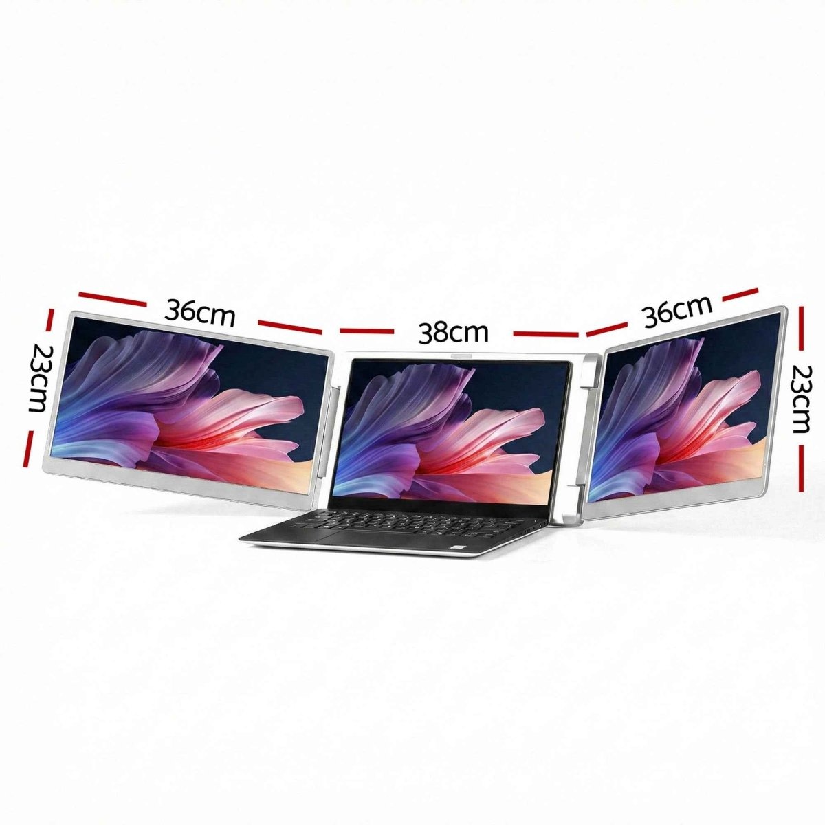 Triple Portable Monitor Laptop Screen Extender 15.6" Dual Display FHD IPS - Direct On Sale