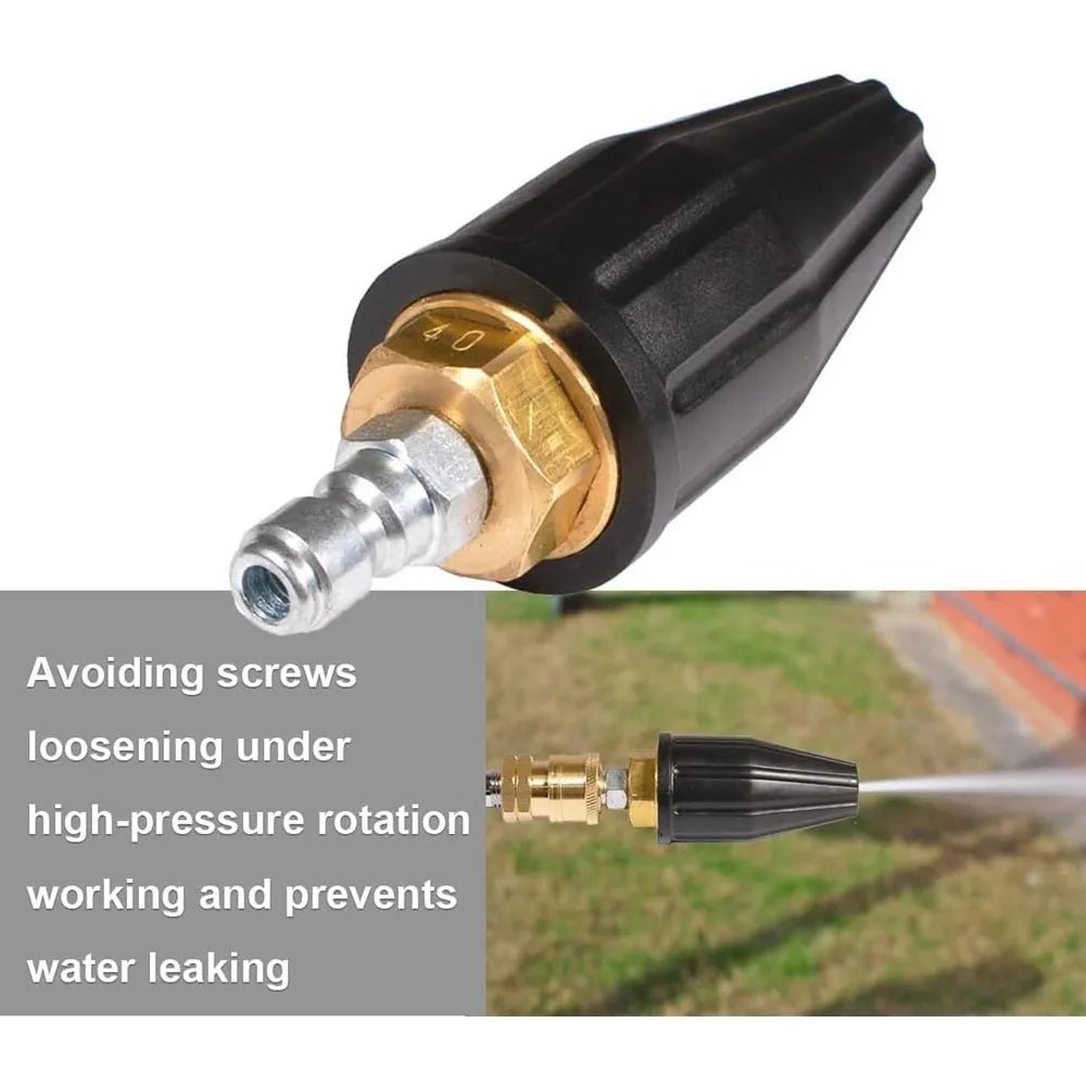 Turbo Nozzle for Pressure Washer 360° Rotating with 1/4" Quick Connector, 4000PSI - Direct On Sale