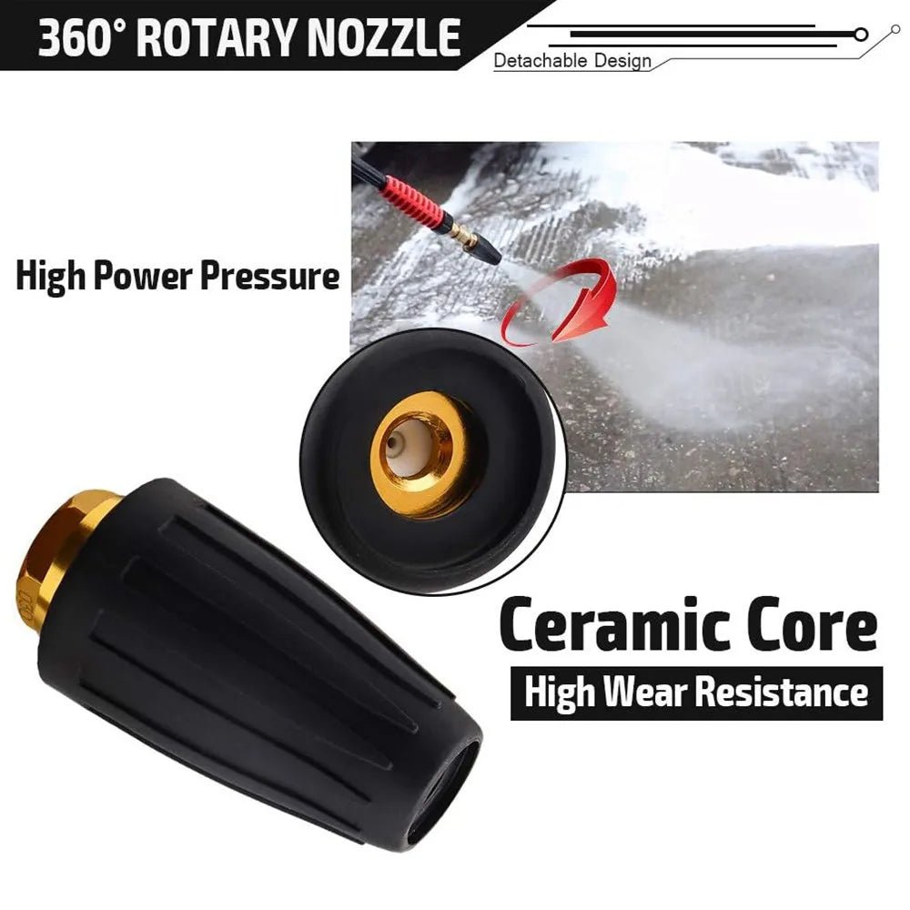 Turbo Nozzle for Pressure Washer 360° Rotating with 1/4" Quick Connector, 4000PSI - Direct On Sale