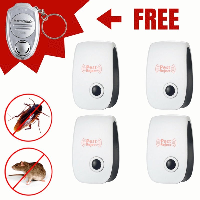 Ultrasonic Pest Repeller, (4Pack) Upgraded Electronic Indoor Plug - in Pest Control Efficient Repelling Rat, Spider, Ant, Mosquito, Cockroach, Bed Bug and Other Rodents, Non - Toxic Eco - Friendly - Direct On Sale
