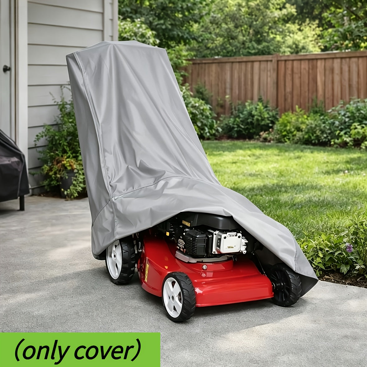 Universal-fit lawn mower cover in multiple colours