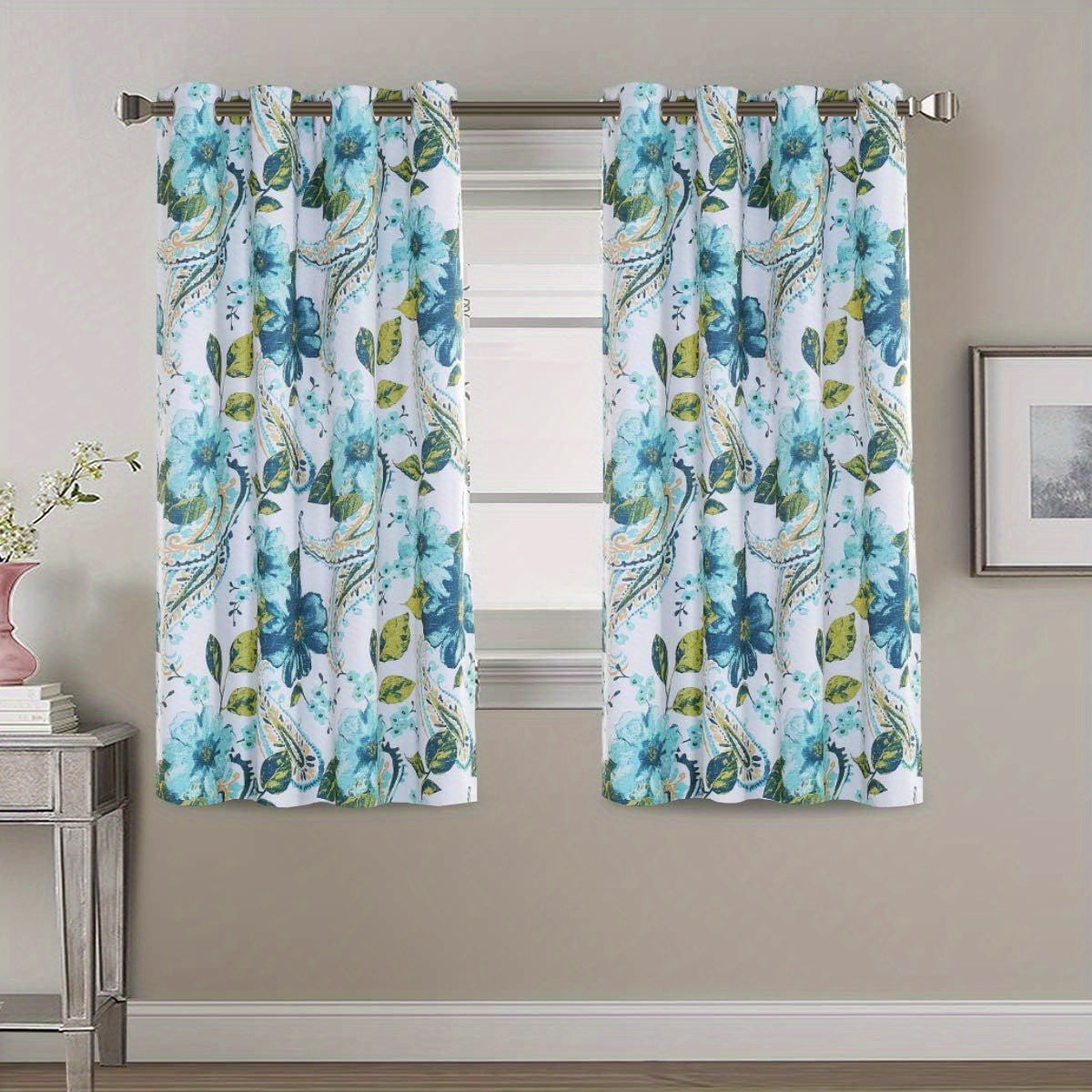 Blackout curtain panels folded