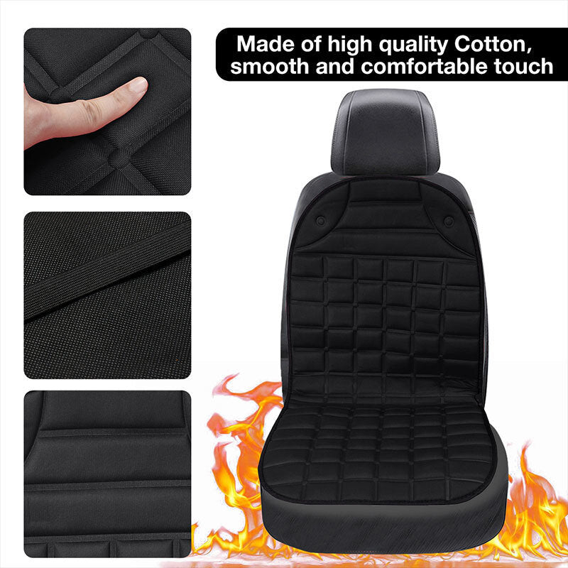 Non-slip mesh underside of the 12V heated car seat cushion