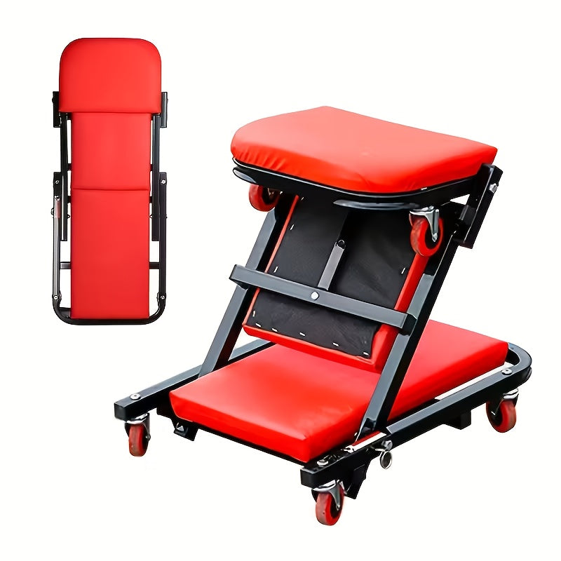 Crawler folded up as a mechanic seat
