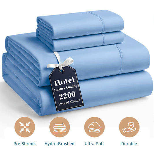 Ultra-soft microfibre bed sheet set