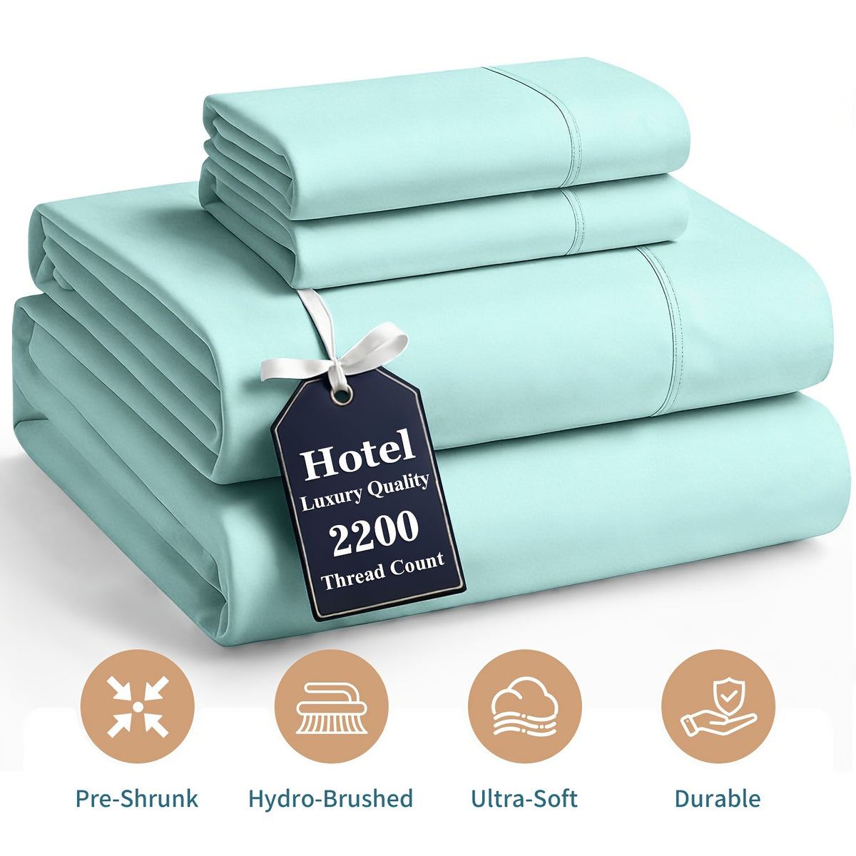 Microfibre sheet set in navy