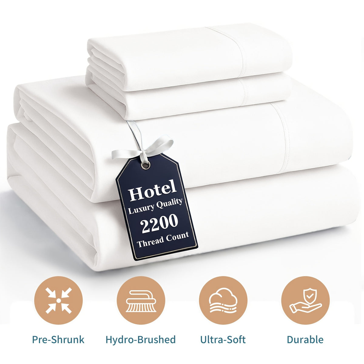 Microfibre sheet set in cream