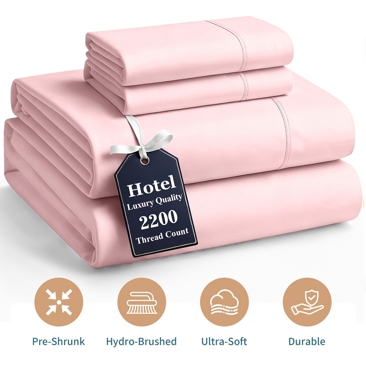 Microfibre bed sheets folded