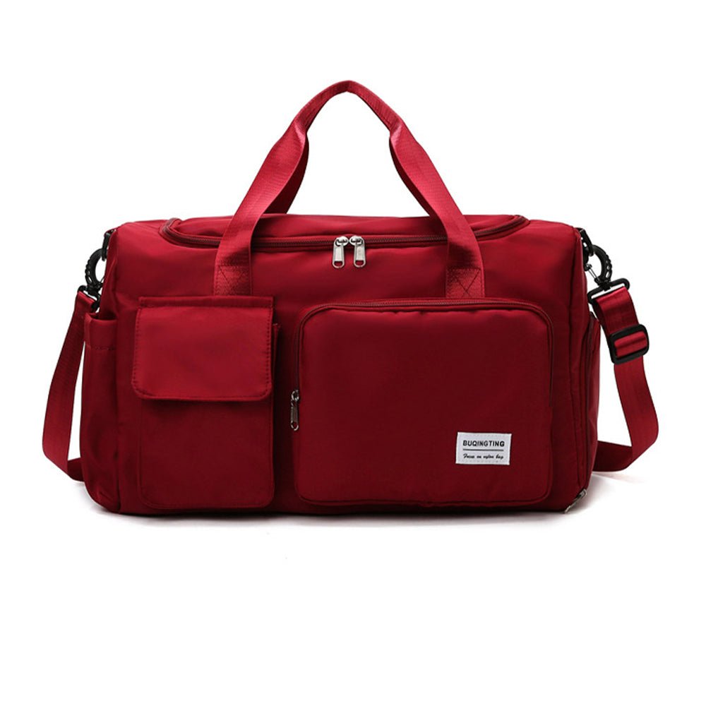 Waterproof and Lightweight Zipper Sports Gym Bag With Shoe Compartment - Direct On Sale
