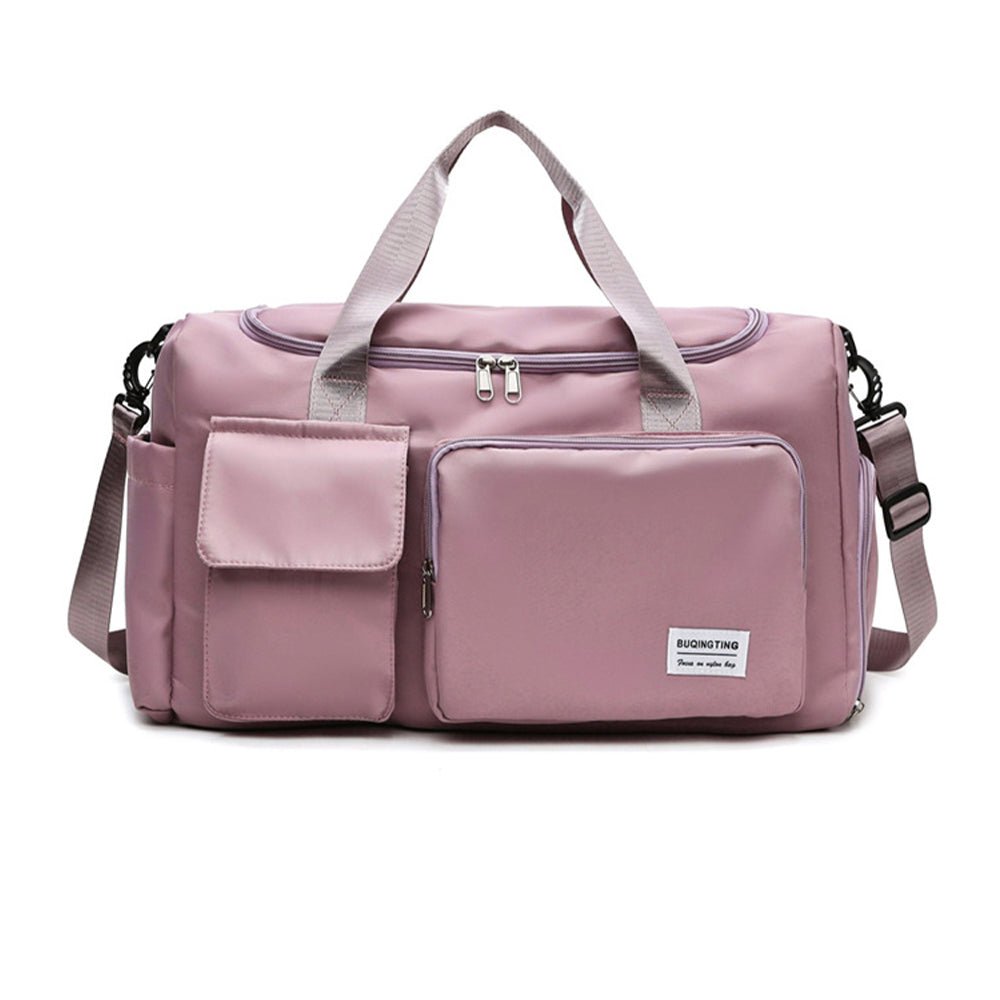 Waterproof and Lightweight Zipper Sports Gym Bag With Shoe Compartment - Direct On Sale