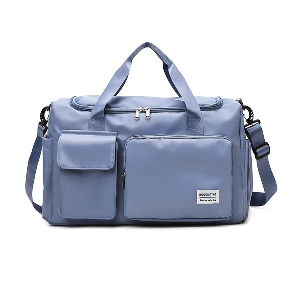 Waterproof and Lightweight Zipper Sports Gym Bag With Shoe Compartment - Direct On Sale