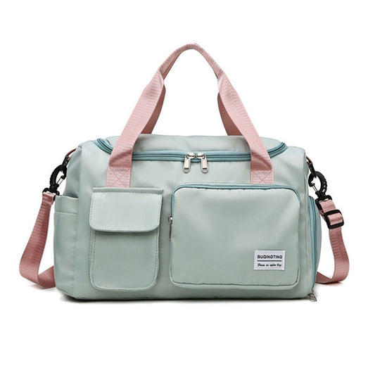 Waterproof and Lightweight Zipper Sports Gym Bag With Shoe Compartment - Direct On Sale