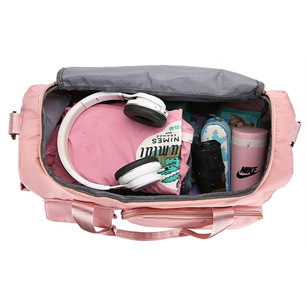 Waterproof and Lightweight Zipper Sports Gym Bag With Shoe Compartment - Direct On Sale