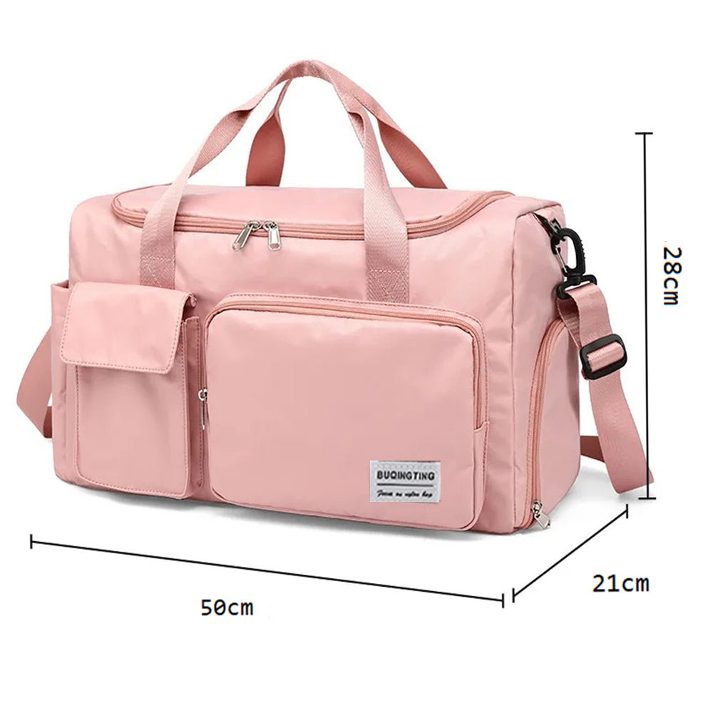 Waterproof and Lightweight Zipper Sports Gym Bag With Shoe Compartment - Direct On Sale