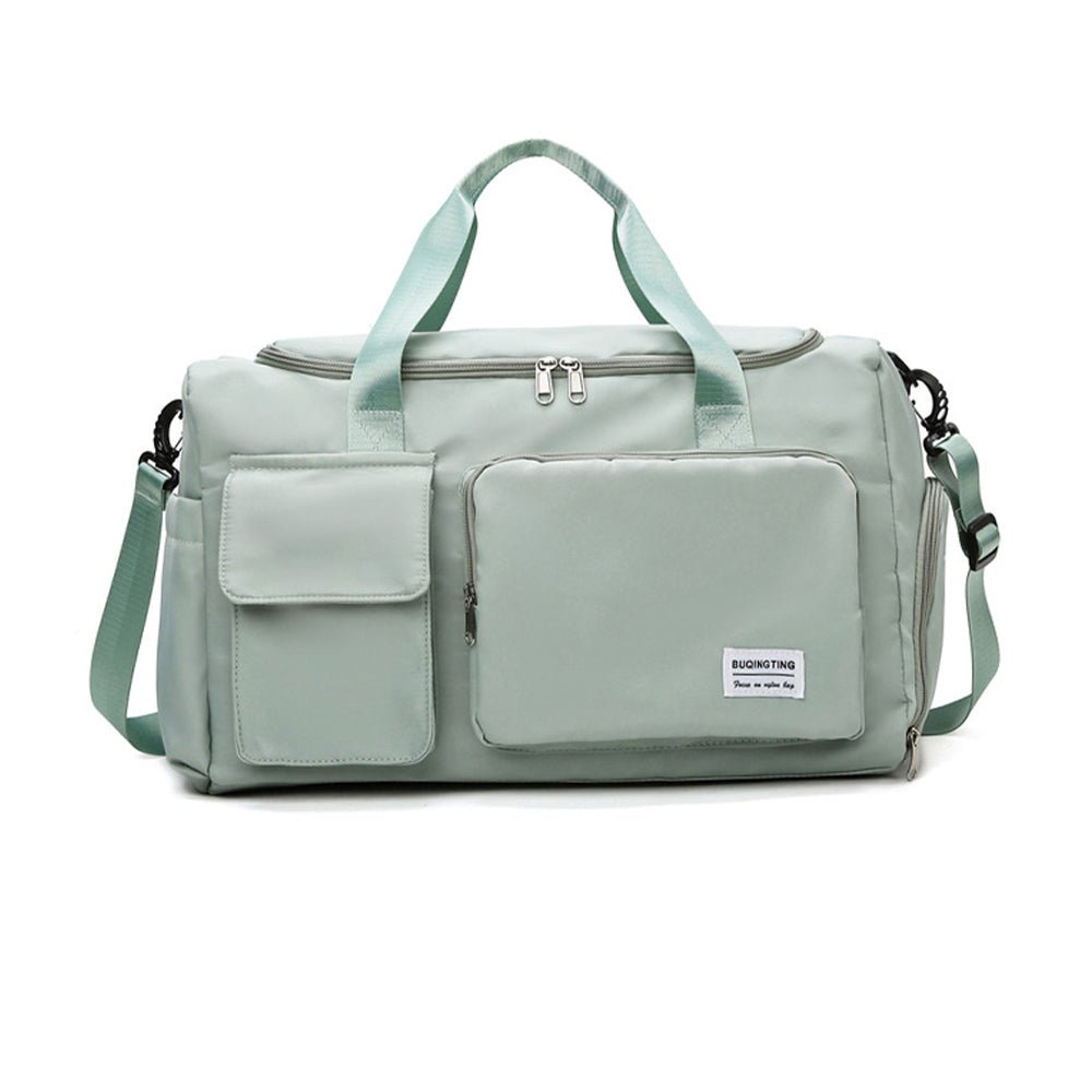 Waterproof and Lightweight Zipper Sports Gym Bag With Shoe Compartment - Direct On Sale