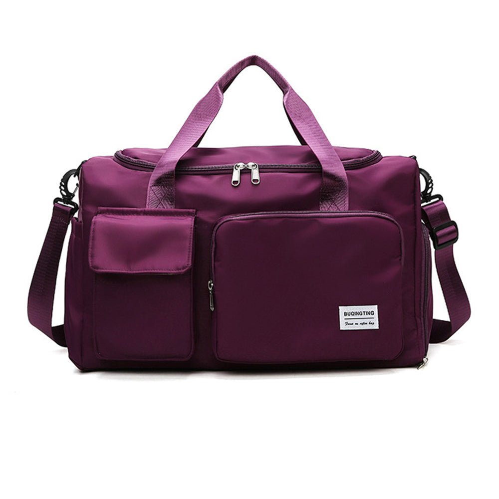 Waterproof and Lightweight Zipper Sports Gym Bag With Shoe Compartment - Direct On Sale
