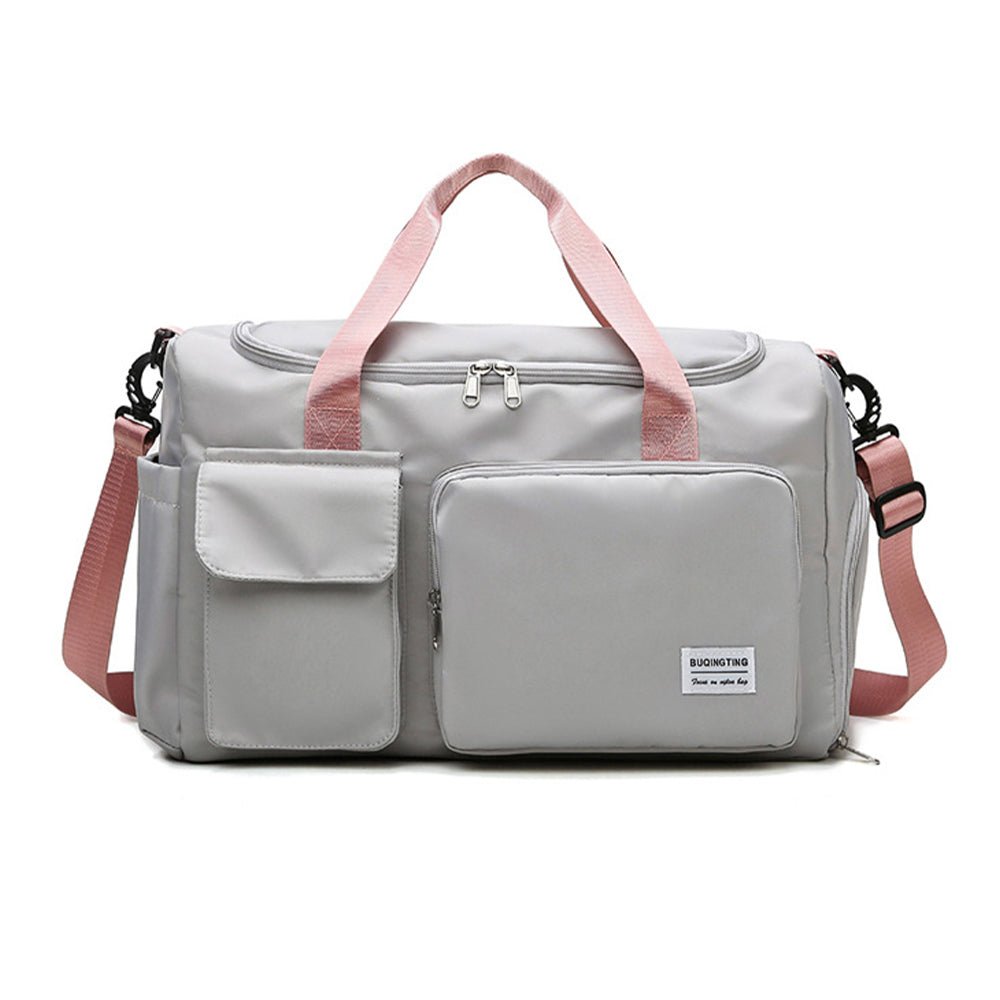 Waterproof and Lightweight Zipper Sports Gym Bag With Shoe Compartment - Direct On Sale