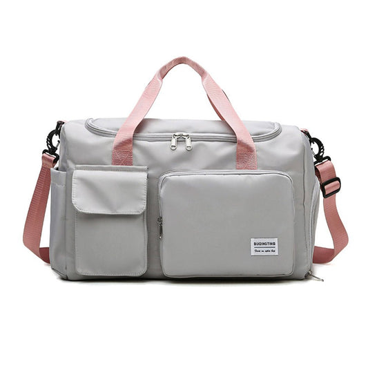 Waterproof and Lightweight Zipper Sports Gym Bag With Shoe Compartment - Direct On Sale