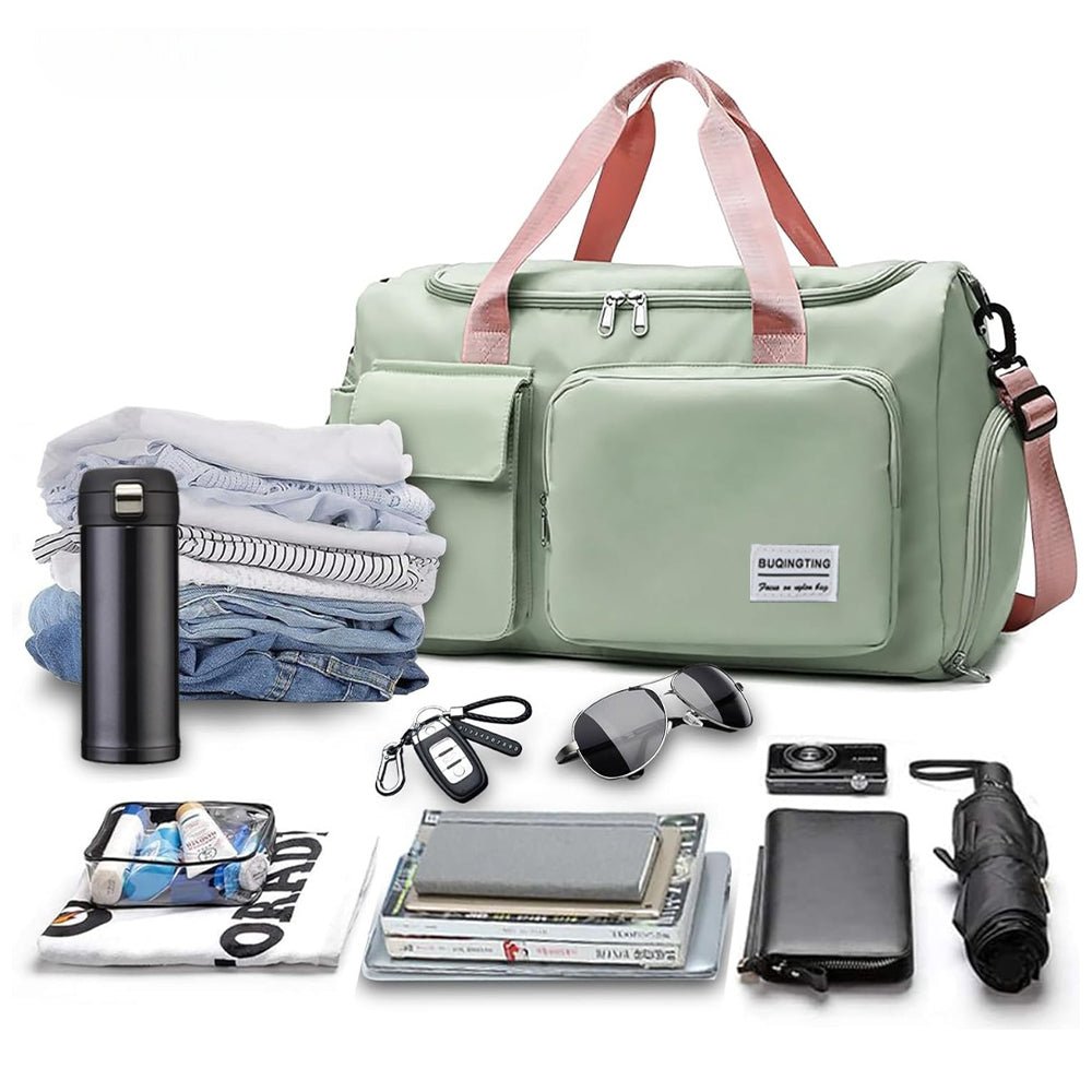 Waterproof and Lightweight Zipper Sports Gym Bag With Shoe Compartment - Direct On Sale