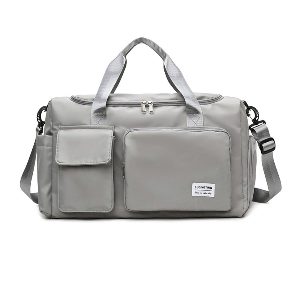 Waterproof and Lightweight Zipper Sports Gym Bag With Shoe Compartment - Direct On Sale