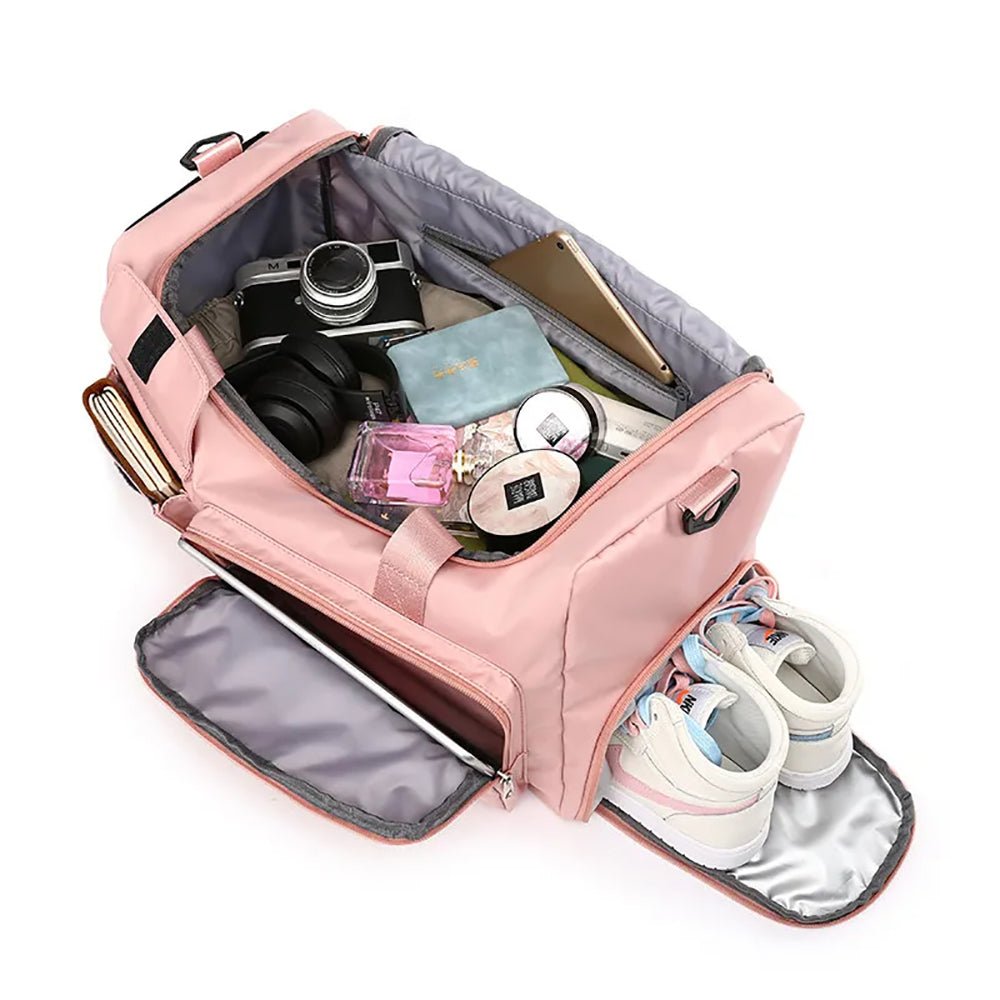 Waterproof and Lightweight Zipper Sports Gym Bag With Shoe Compartment - Direct On Sale