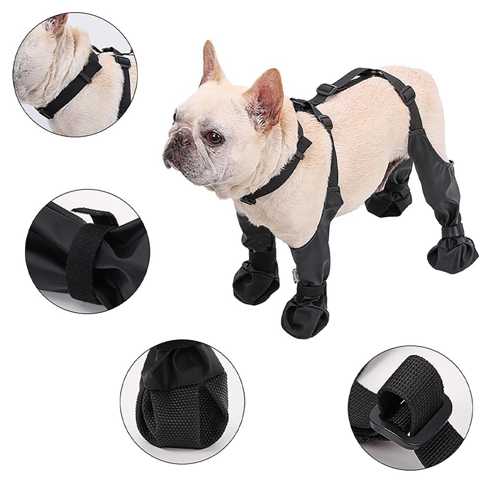 Waterproof Anti - Fall Dog Outdoor Walking Running Hiking Booties with Auxiliary Strap - Direct On Sale