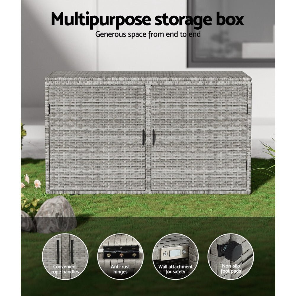 Waterproof Outdoor Storage Cabinet – Durable Wicker Box for Garden Tools, Deck, and Patio - Direct On Sale