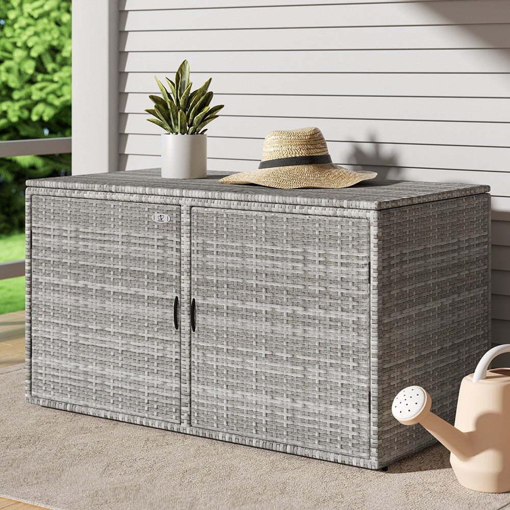 Waterproof Outdoor Storage Cabinet – Durable Wicker Box for Garden Tools, Deck, and Patio - Direct On Sale
