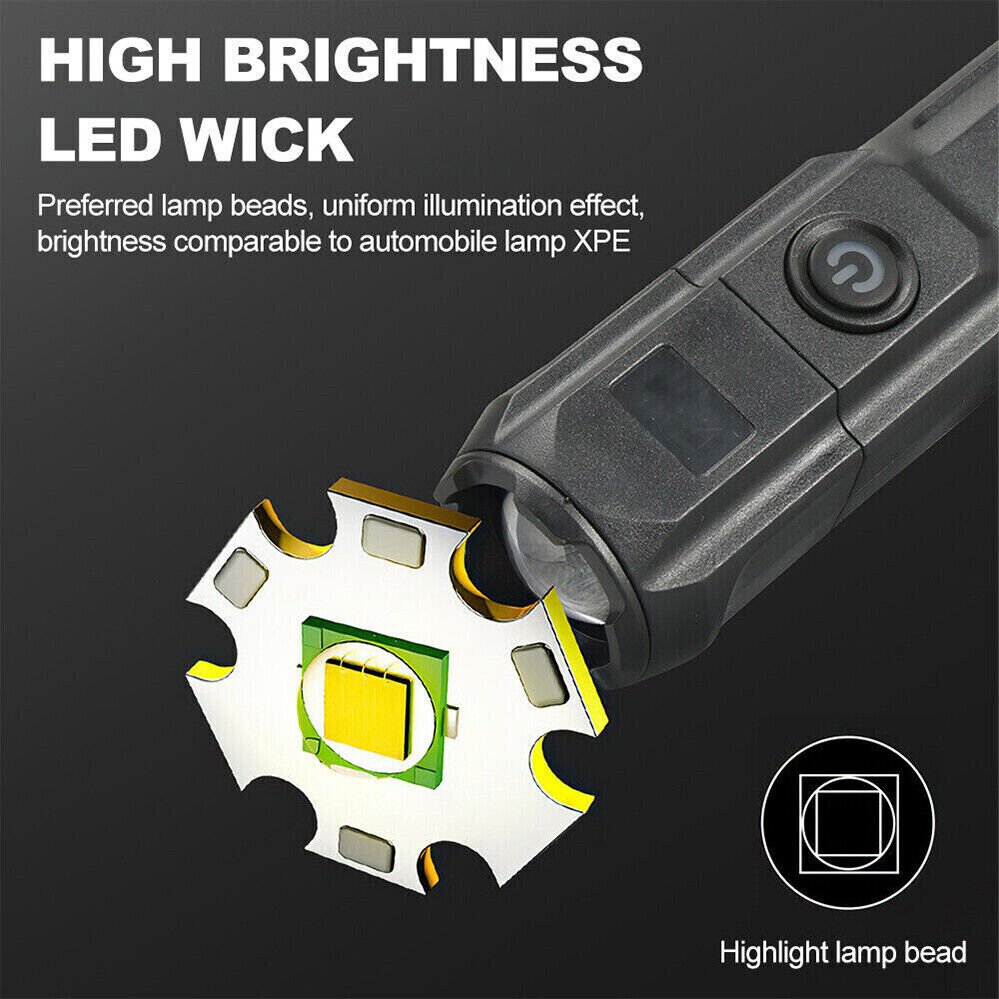 Waterproof USB Rechargeable 990000LM CREE LED Flashlight Tactical Torch Zoomable - Direct On Sale