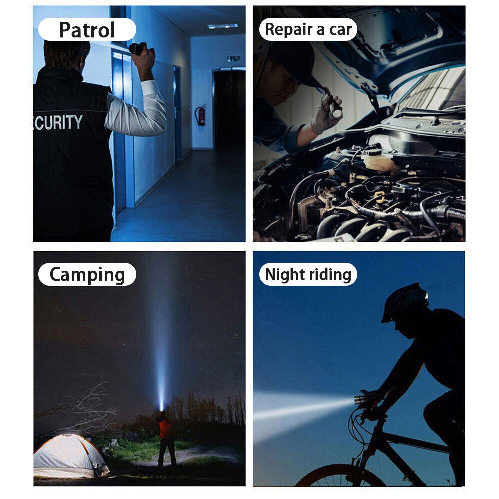 Waterproof USB Rechargeable 990000LM CREE LED Flashlight Tactical Torch Zoomable - Direct On Sale