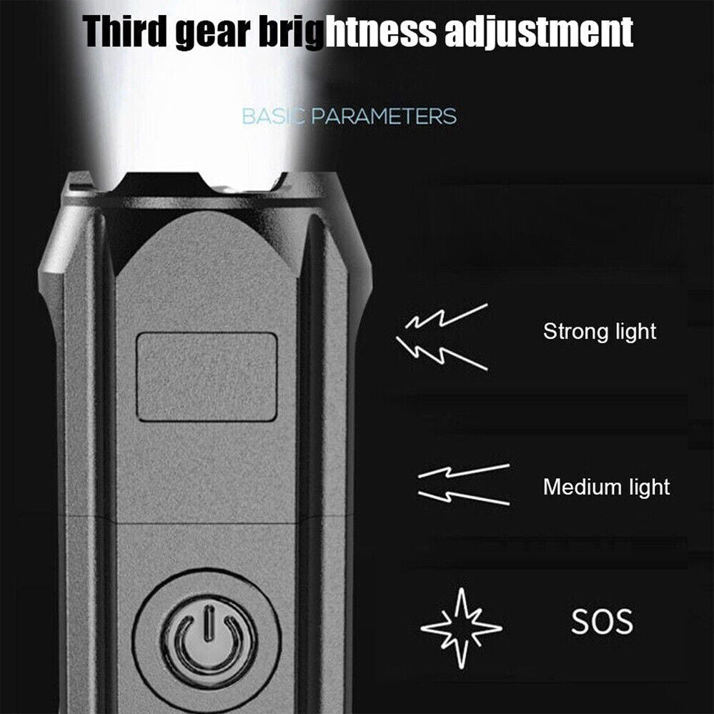 Waterproof USB Rechargeable 990000LM CREE LED Flashlight Tactical Torch Zoomable - Direct On Sale