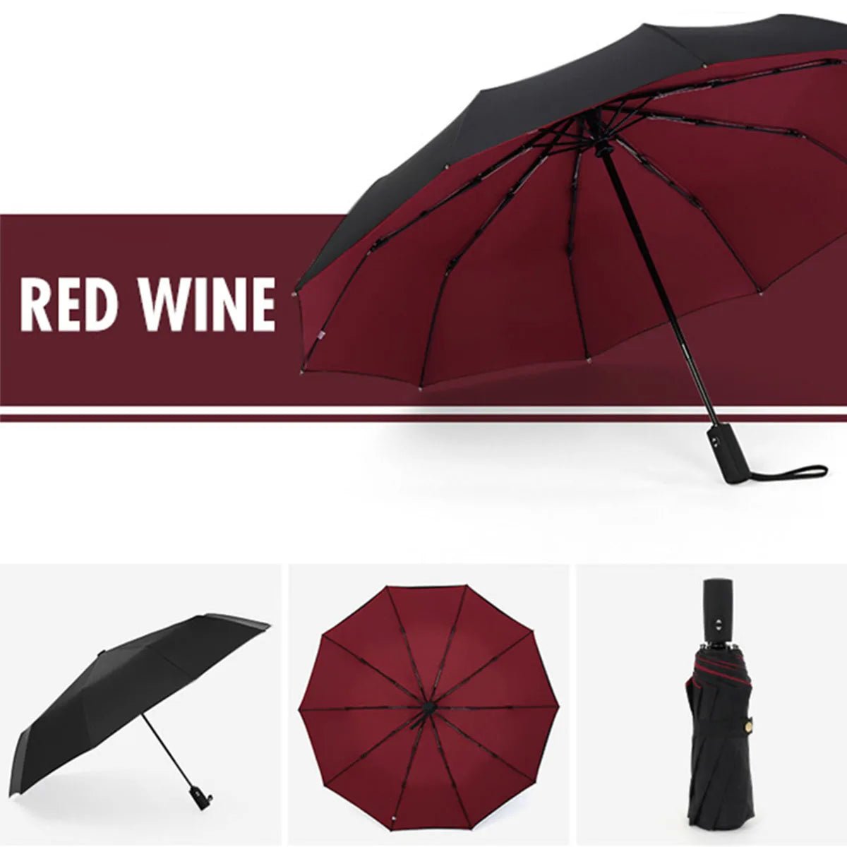 Windproof Double Layer Fully Automatic Resistant Umbrella - Direct On Sale