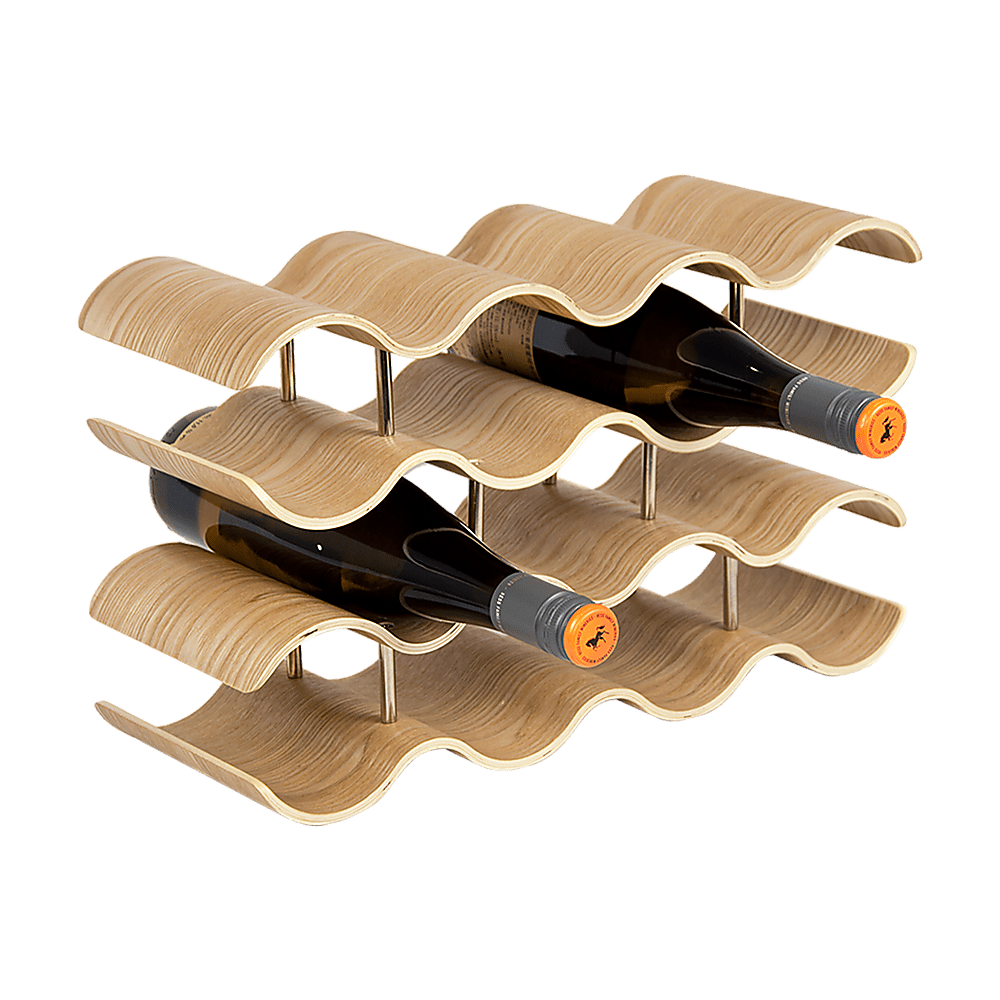 Wooden Wave Wine Rack - Direct On Sale