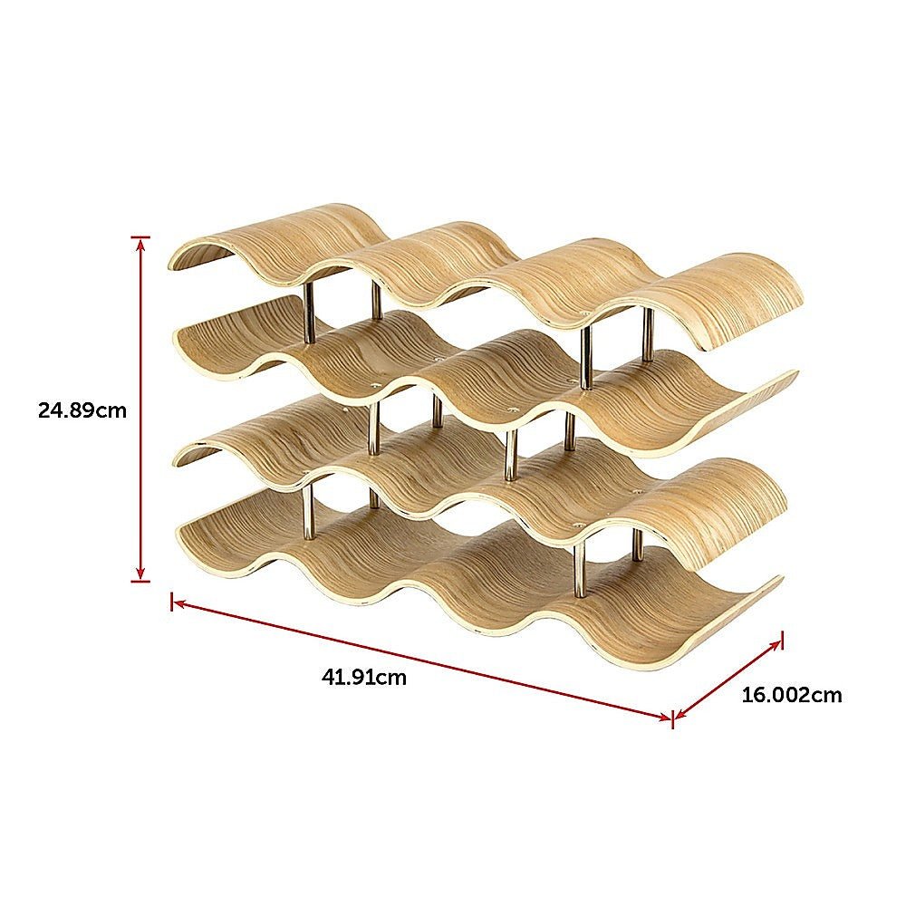 Wooden Wave Wine Rack - Direct On Sale