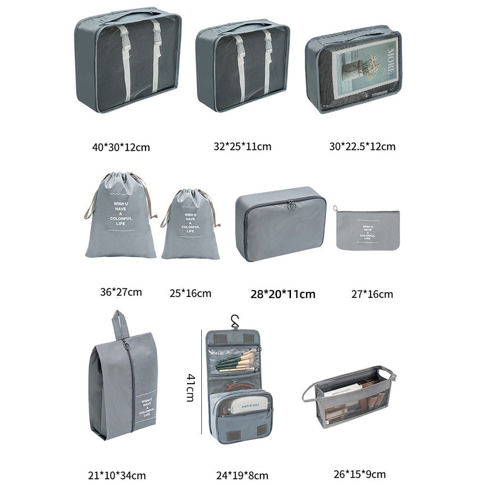 10 pcs/set Travel Cosmetic Compression Laundry Storage Bags - Direct On Sale