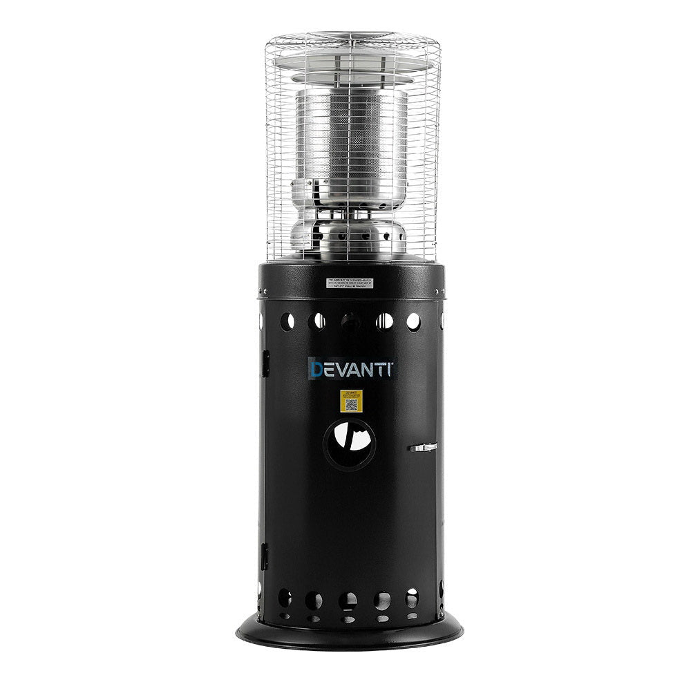 10KW Gas Patio Outdoor Heater Propane Butane LPG Steel Black - Direct On Sale