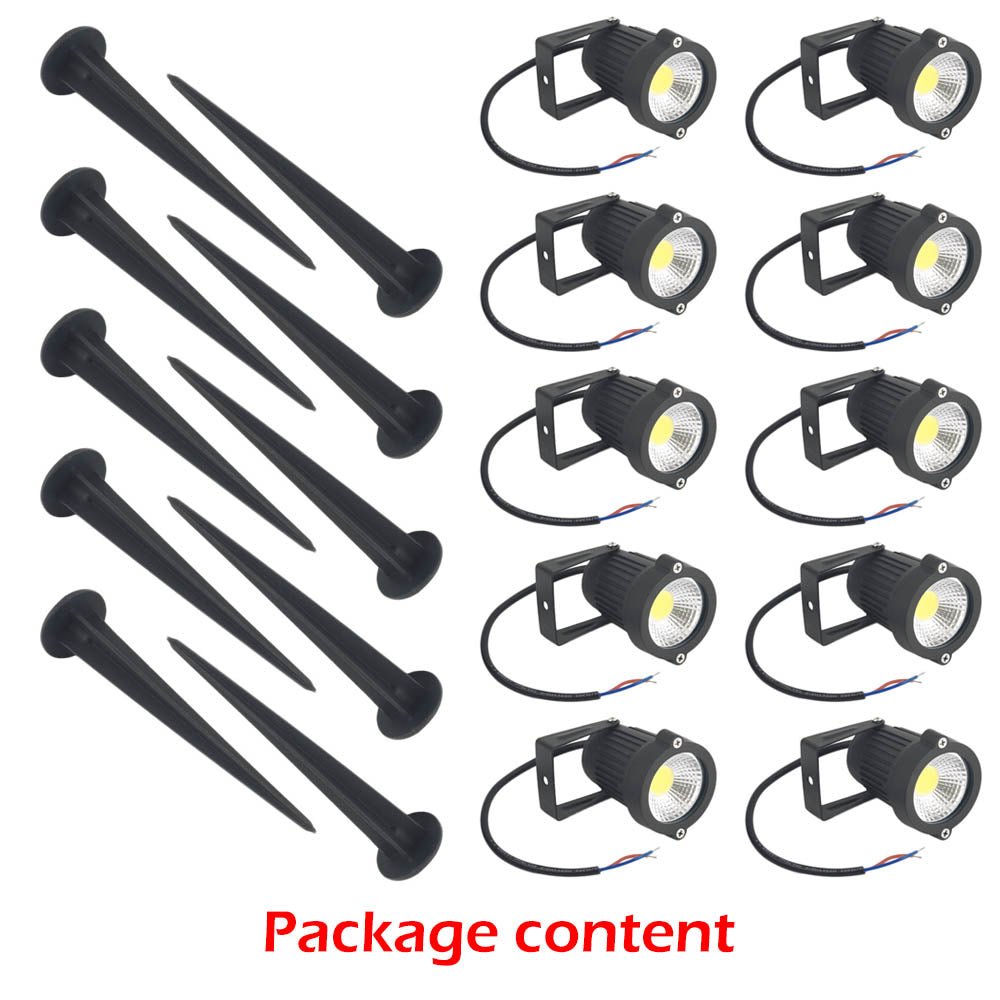 10PCS 12V LED Waterproof Outdoor Garden Spotlights Landscape Light Flood Lights - Direct On Sale