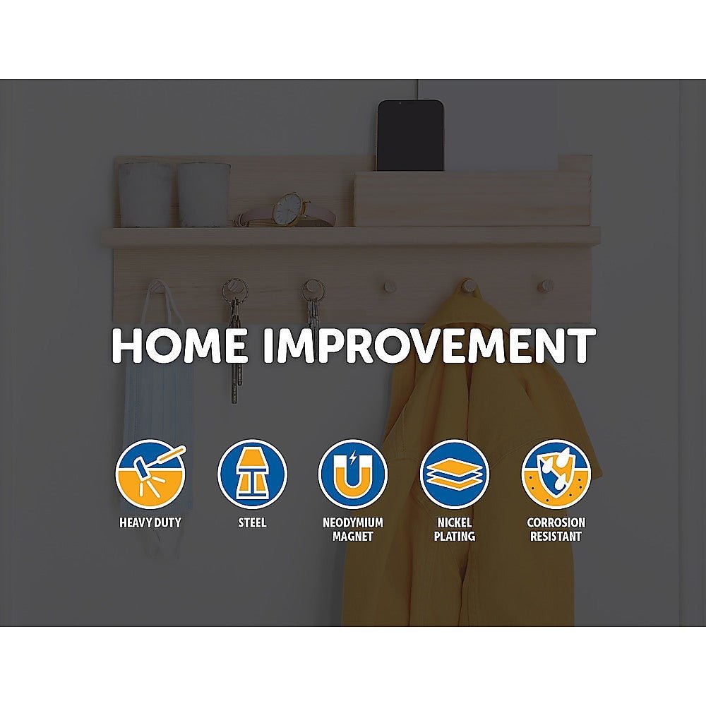 10x Strong Rare Earth N38 Neodymium Magnetic Hanger Holder 10kg Magnet Hooks - Direct On Sale