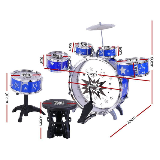 11 Piece Kids Drum Set - Direct On Sale