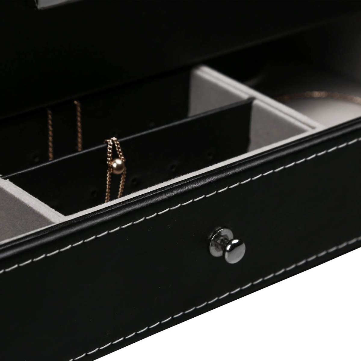 12 Slot PU Leather Lockable Watch and Jewelry Storage Boxes (Black) - Direct On Sale