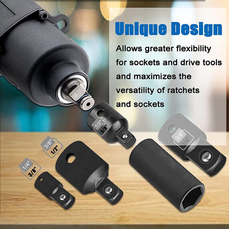 12Pc Drill Socket Adapter Set Impact Nut Driver Hex Extension Bit 1/4" 3/8" 1/2" - Direct On Sale