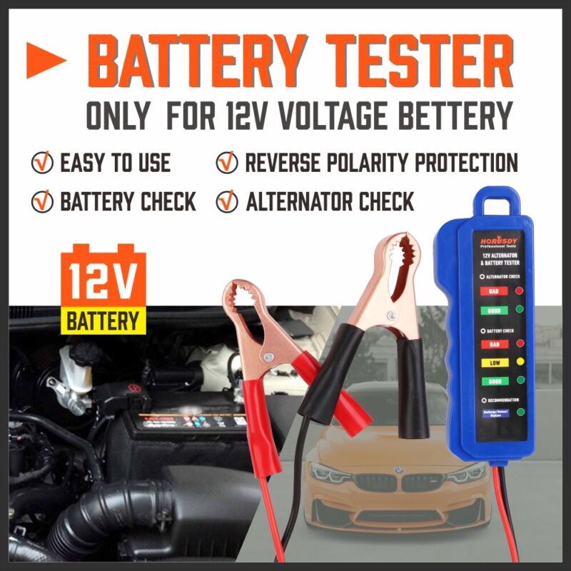 12V Battery Load Tester Car Autocycle Marine Alternator Analyzer Diagnostic Tool - Direct On Sale