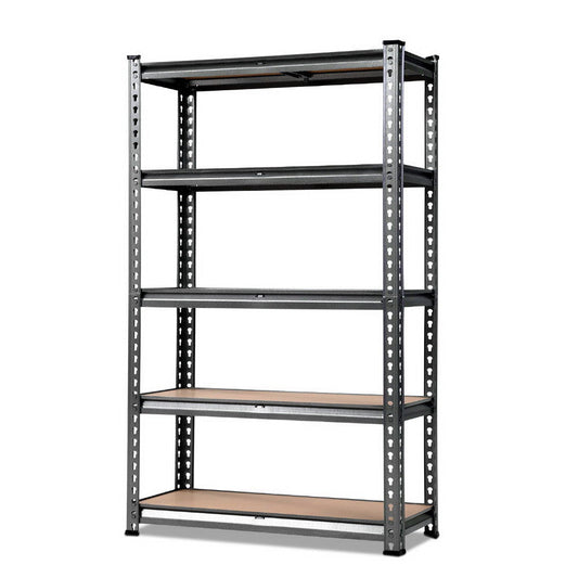 1.8M 5 - Shelves Steel Warehouse Industrial Shelving Racking Garage Storage Rack Grey - Direct On Sale
