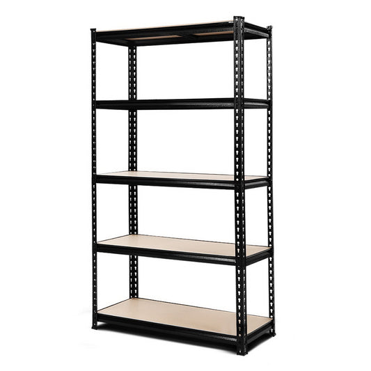 1.8M 5 - Storage Rack for Garage Industrial Shelving Racking Storage Shelve Black - Direct On Sale
